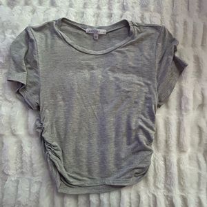 Antistar grey short sleeve with ruffles on side